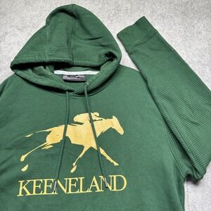 Under Armour Keeneland Men's Green Hoodie Medium Horse Racing Logo Pullover